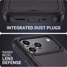 Military-Grade 3-In-1 Shockproof Phone Case, Heavy Duty Anti-Fall Anti-Slip Multi-Layer Protective Waterproof Scratch-Resistant Full-Body Protective Cover, Universal Phone Case, Practical Daily/Chinese New Year Gift - Black - View 9