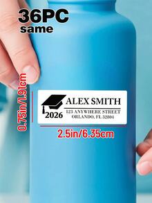 Personalized Graduation Cap Stickers, Custom Name Tags, Graduation Cap Decals, Gift Bag & Envelope Seals, Party Favor Stickers, Class Of 2026 Decorations, Graduation Gift Supplies - Multicolor - View 16