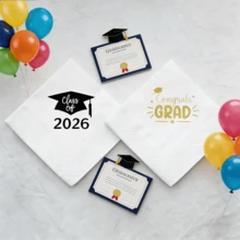 50pcs/Pack Minimalist Graduation Theme Printed Tissue Paper, Thick And Absorbent Material, Disposable Decorative Tissue Paper Suitable For 2026 Graduation Party Tabletop Decor, Class Reunion Graduation Celebration - Multicolor - View 5