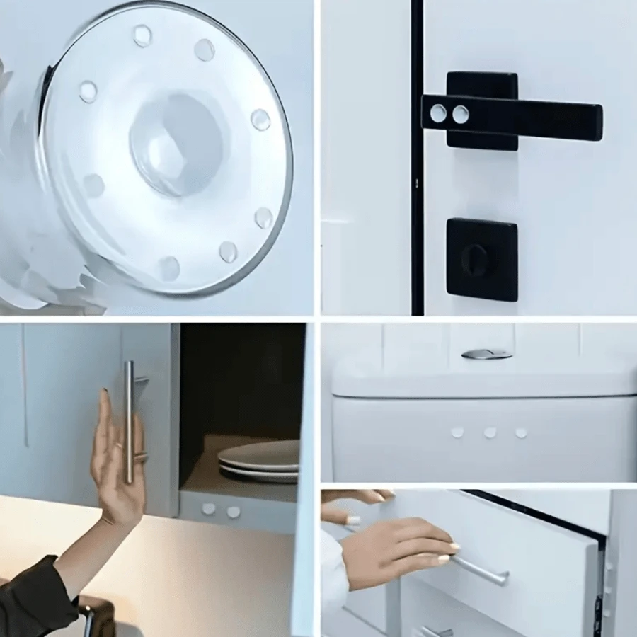 300/100pcs Transparent Silicone Door Buffers, Self-Adhesive Shock Absorber Protectors Suitable For Cabinets And Furniture, Applicable For Home, School, Office And Other Scenarios - A - View 1