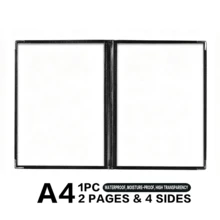 A4 Size Transparent Loose-Leaf Menu Display Book, Transparent PVC Loose-Leaf Recipe Book, Restaurant Menu Folder, Restaurant Cash Register Folder, Restaurant Menu, Kitchen Storage, Kitchen Accessories - Multicolor - View 11