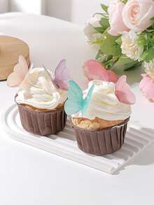 Bộ 48/24 con bướm giấy 3D trang trí bánh kem và cupcake, phụ kiện trang trí bánh hình bướm nhiều màu sắc, trang trí bánh sinh nhật chủ đề cổ tích hình bướm, phù hợp cho đám cưới, tiệc mừng em bé, tiệc sinh nhật, mùa xuân/hè. - Nhiều màu - Xem 5