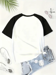 White Claw Hard Seltzer Logo Raglan T-Shirt Women Casual Summer Top Graphic Tee For Beach Party And Everyday Wear - 黑色 - 查看 2