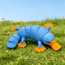 Búp bê thú mỏ vịt in 3D có thể cử động, búp bê nhồi bông giảm căng thẳng sáng tạo, mô hình động vật sống động như thật, quà tặng sinh nhật. - thú mỏ vịt - Xem 7