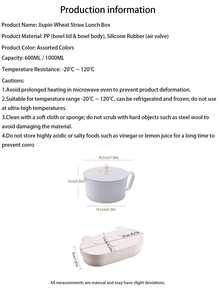 1 buah/2 buah Kotak Makan Siang Tertutup Bahan PP 600ML/1000ML, Cocok untuk Microwave, Digunakan di Truk/Mobil/Kantor/Asrama - MultiWarna - View 9