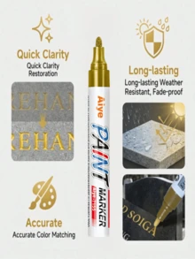 Professional Gravestone Marker Pen - Waterproof & Sun-Resistant Oil-Based Paint Pen For Granite, Marble & Stone. Permanent Weather-Resistant Ink For Cemetery Maintenance, Faded Inscription Restoration.Garden Stuff Pens My Orders Placed Recently - Multicolor - View 10