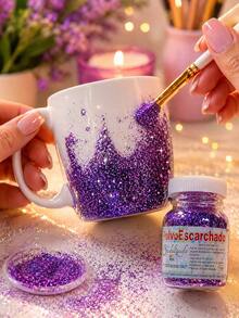 Frosted Powder For Decorating Fabrics, Foam, Wood, And Creating Beautiful Metallic Effects And More. - Lavender - View 3