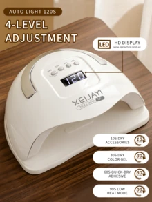 XEIJAYI 1个24颗LED白色美甲灯/美甲烘干机，美甲固化灯，双光源UV美甲灯，适合女性和女孩DIY美甲 - 白色 - 查看 4