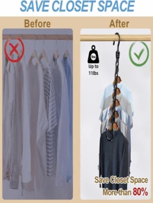 10pcs/Set Creative 5-Hole Magic Rotating Hanger Set, 360° Swivel High-Quality Smart Hooks, Durable Multi-Layer Clothes Rack With 5 Holes Suitable For Heavy Garments, Miracle Space-Saving Hangers - Wardrobe Rotating Drying Rack Storage Shelf - Innovative High Capacity Clothing Storage Rack - High-Quality Sturdy Multipurpose Hangers, Ideal For Wardrobe - Multicolor - View 12