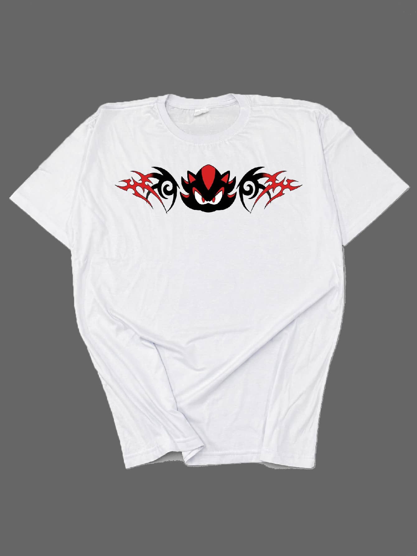 Men's Shadow The Hedgehog T-Shirt, Cotton, Animation, Video Game, Fantasy, Platform, Minimalist, Good For Gift, Women's, Unisex, Shipping Available In Various Colors, White T-Shirt - 白色 - 查看 1