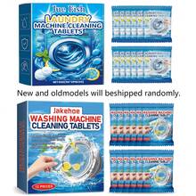 12pcs Washing Machine Cleaner Tablets, Deep Clean Drum & Agitator, Remove Limescale Residue & Odor, Quick Foaming, Long-Lasting Lemon Fragrance. Washing Machine Cleaner, Laundry Detergent, Descaler, Deodorizer, Freshening Tablets, Front-Load Washer Cleaner, Top-Load Washer Cleaner, Laundry Equipment, Lemon Fresh, Long-Lasting Freshness - Solid State - View 8