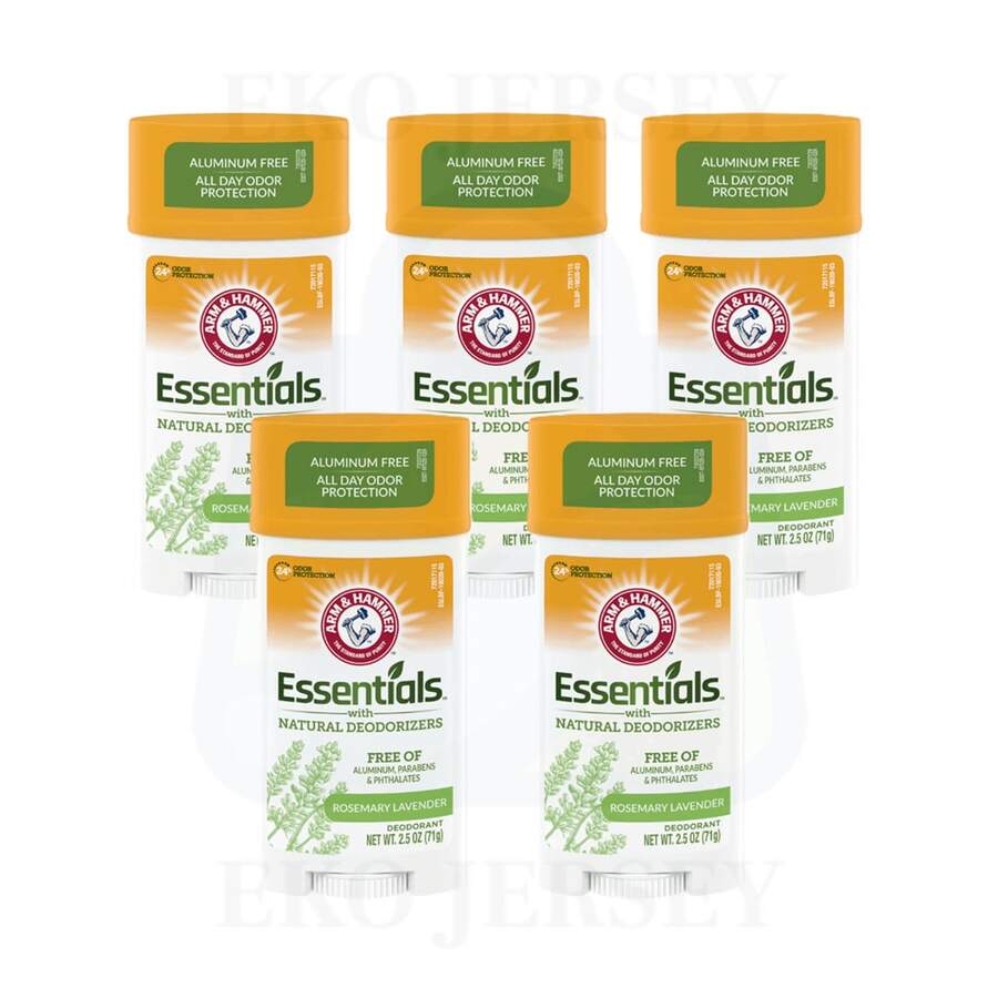 Arm & Hammer Essentials Rosemary Lavender Natural Stick Deodorant Aluminum-Free & 24H Odor 2.5 Oz Pack Of 5 - 多樣化香型 - 查看 1
