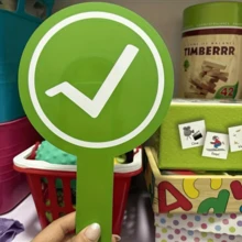 1pc Right Or Wrong Handheld Sign, Student Classroom Debate Correct Or Incorrect Card, Raised Hand Card - Multicolor - View 3