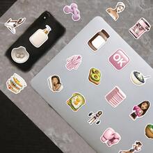 50PCS Stickers Vinyl Aesthetics Stickers Scrapbooking, Diary, Laptop, Bumper, Skateboard, Water Bottle, Computer, Phone, Cartoon, Hard Hat, Car Stickers And DecalsValentine's Day Gift For Her FYQVValentine's Day Gift For Her - 多色的 - 查看 4