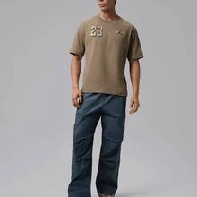 Nike Sportswear AS UNSW TEE M90 OCREMIX時尚簡約圓領套頭純色短袖T卹 - 卡其色 - 查看 4