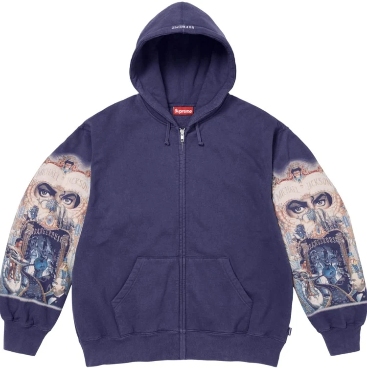 Supreme X Michael Jackson Dangerous Zip Hoodie FW25 | Heavyweight