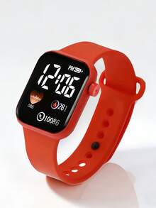 2/1pc Girl's Fashionable Elegant LED Heart-Shaped Digital Display Electronic Watch, Paired With Stylish Multifunctional Wallet, Suitable As Birthday/Holiday Gift For Girls, Great For Back To School, Parties, Travel And Daily Life. Graduation Season, Mother's Day, Gift For Family And Friends - Multicolor - View 7