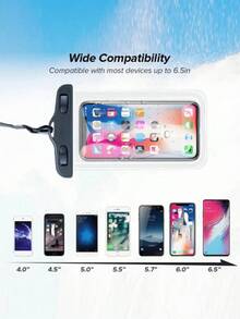 1/2/4 piezas Bolsa impermeable, Funda impermeable universal para teléfono, Funda impermeable con cojín de aire para teléfono, Bolsa impermeable para teléfono para nadar, Bolsa seca impermeable para teléfono para la playa, Adecuada para teléfonos inteligentes, Regalos de Navidad, Halloween, hogar, habitación, cumpleaños, Año Nuevo, accesorios, amigos, regalos divertidos, verano, playa - F - Ver 9