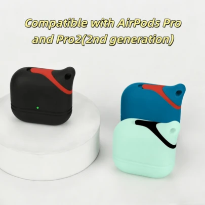 Silicone Half-Cover Protective Case Compatible With Apple Pro/Pro2 (2nd Generation) Earphones