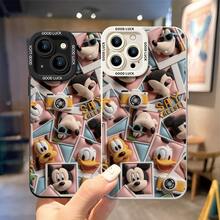 Disney Mickey Mouse & Friends Phone Case, 3D Plush Effect Photo Collage Design With "Say Cheese!" & "Good Luck" Lettering, Shockproof Soft Protective Cover For IPhone 17, 16, 15, 14, 13, 12, And 11 Pro Models. Made Of Durable TPU With Shockproof Protection. A Fun Gift For Family, Friends, Birthdays, Holidays, And Special Occasions. - White - View 4