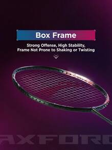 LI-NING AXFORCE BIGBANG Offensive Badminton Racket, 4U High Tension Durable Lightweight High-Resilience Training Single Racket AYPU049/AYPU051 - Black Fluorescent Powder - View 2