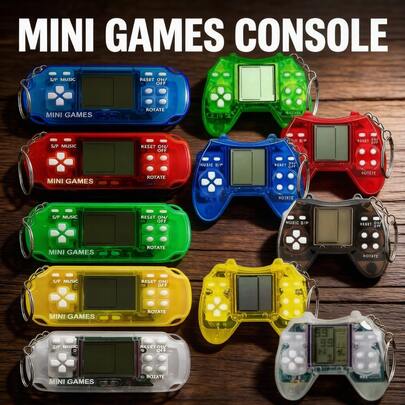 (6/12/25pcs)Video Game Party Favors, Video Game Keychain, Birthday Gaming Party Gifts, Mini Game Console For Kids Classroom Prizes, Goodies Bags Stuffer, Backpack Decorations