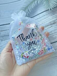 40 túi dây rút bằng vải organza trong suốt kèm thiệp cảm ơn, túi quà tặng trang nhã trang trí bằng lá bạch đàn, thích hợp để đựng trang sức, quà tặng đám cưới, sinh nhật, vòng tay, dây chuyền, quà tặng Ngày của Mẹ, lễ tốt nghiệp. - A - Xem 5
