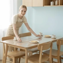 1.0mm Thick Transparent PVC Rectangle Tablecloth, Waterproof, Oil-Resistant Surface, Anti-Slip, Durable For Kitchen, Dining Table, Office Desk And Coffee Table, Suitable For Indoor And Outdoor Use, Prevent Spills And Sliding - Transparent - View 8