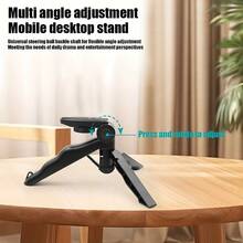 Tripod Ponsel Portabel dengan Tinggi yang Dapat Diatur, Tripod Meja Lipat Ringan Cocok untuk Panggilan Video, Siaran Langsung, dan Fotografi - Satu-Ukuran - View 5