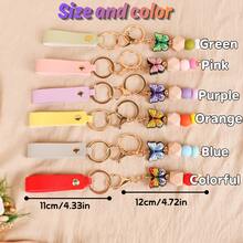 1PC Personalized Butterfly Keychain For Mom, Custom Name Keyring, Cute Aesthetic Boho Keychain, Gift From Daughter, Mother's Day Gift, Birthday Gift For Mom, Custom Cute Bag Charm, Women Keyring Accessories - Multicolor 3 - View 4
