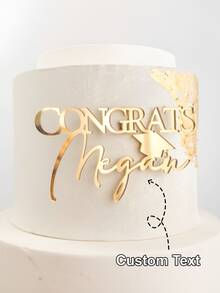 F-graduation Name Cake Label