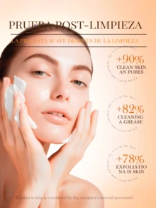 CLEANSING FOAM WITH ADDED RICE EXTRACT - SILICONE BRUSH HEAD - MEDIUM EXFOLIATION - Deep Cleansing - View 4