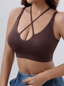 4件套孕妇哺乳文胸，前开式性感哺乳文胸，舒适哺乳文胸 - 彩色 - 查看 7