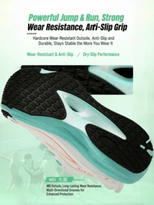 Chaussures de course marathon pour hommes STARNOVO avec technologie de plaque de carbone, tige ultra-légère fine douce confortable et respirante, absorption des chocs facile, chaussures de sport de marathon, chaussures de course de fitness décontractées en fibre de carbone convenant aux adolescents, chaussures de sport décontractées à la mode respirantes antidérapantes et durables avec semelle souple, chaussures de sport classiques (EUR39-46, les chaussures taillent petit, veuillez commander une taille au-dessus de votre taille de chaussure de sport habituelle) - Bleu et Blanc - Voir 6