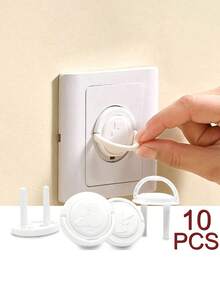 5/10pcs Standard Outlet Covers, UK Plug Socket Covers, Power Socket Protectors, Prevent Electric Shock, Suitable For UK Standard Electrical Outlets - A - View 6