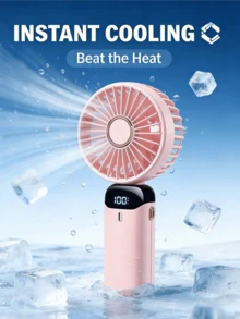 1pc USB Handheld Mini Fan, With Lanyard, 3 Wind Speeds, Quiet Operation, USB Rechargeable, Portable, Summer Cooling Fan - Multicolor - View 3