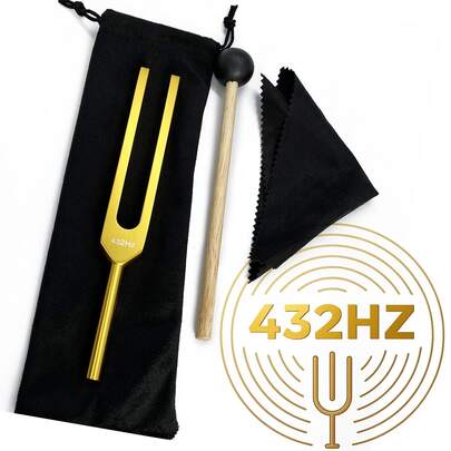 432Hz Tuning Fork Set Frequency- Ambient Tool For Personal Relaxation & Mindfulness Practice Sound Resonance Kit - Self-Care Accessory For Home Spa & Breathwork Sessions Create Soothing Atmospheres For Yoga & Meditation Elegant Unique Gift