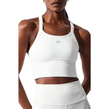ALO Yoga Women's Sports Vest, Slim Fit Yoga Wear, Tennis Apparel, Running & Fitness Top, White - 查看 11
