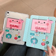 Ốp lưng máy tính bảng gập ba thông minh có khóa từ tính, chức năng tự động tắt/mở màn hình, khe cắm bút, chất liệu acrylic trong suốt, bảo vệ toàn thân khỏi rơi vỡ, tương thích với MatePad SE 11", MatePad 11.5S (2026)/11.5 (2025), Pad 2 11", A16, thế hệ thứ 11, thế hệ thứ 9/8 10.2", Air 11", thế hệ thứ 10 - Trong sáng - Xem 4