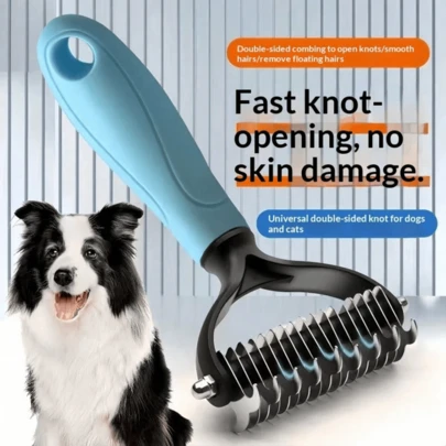 1pc Pet Brush - Effectively Reduces Shedding For Short, Medium And Long Haired Pets - Gentle Deshedding Tool, Suitable For Dogs & Cats, Easy To Clean, Comfortable Grip