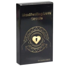 Manifesting Love Oracle Cards Deck, 54PCS Tarot Cards For Love Manifestation, Pocket Size Divination Cards For Beginners - Black - View 6