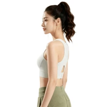 ALO Yoga Sports Vest For Women, High-Elasticity Slim Fit Yoga Wear, Tennis Apparel, Running Fitness Sports Top, White - 查看 2