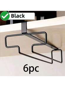 1/2/3pcs Under Cabinet Wine Glass Rack, Stemware Storage Rack, Kitchen Hanging Metal Glass Holder, Space-Saving, Easy Installation, Non-Slip, No-Drill Glassware Storage Rack, Suitable For Kitchen, Bar, Cafe - Multicolor - View 20