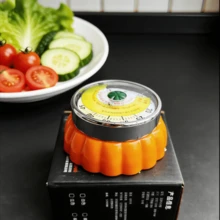 厨房计时器 - 带磁性机械小厨房工具计时器的可视倒计时烘焙提醒器 - 彩色 - 查看 6