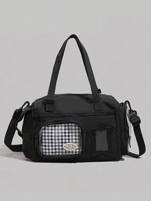 1 pièce Sac à bandoulière mignon et minimaliste, léger, avec plusieurs poches et grand espace de rangement, décoré d'un pentagramme, sac à main à la mode, convient pour transporter des peluches, en tissu de nylon résistant à l'eau avec une sangle réglable, idéal pour les courts trajets, les courses, les déplacements, sac Ita avec décoration transparente - Multicolore - Voir 14