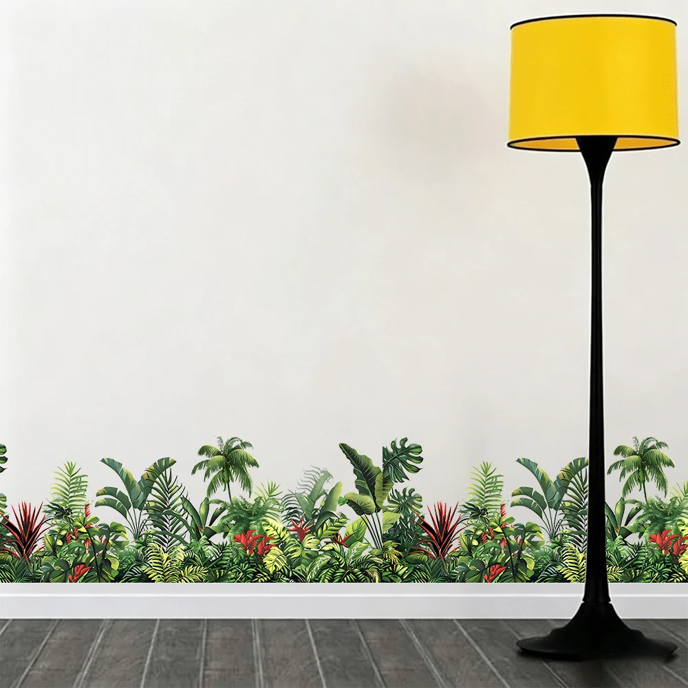 1/3pcs Fresh Tropical Green Mushroom Wall Stickers, Self-Adhesive, Removable, Waterproof PVC Stickers, A Must-Have For Living Room, Bedroom, And Dormitory Renovations. - Wall Stickers - View 1