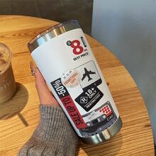 1 cốc cà phê 20oz họa tiết thẻ hành lý máy bay, cốc giữ nhiệt hai ngăn tiện dụng, giữ nước nóng/lạnh, đồ uống nóng/lạnh, kiểu dáng đơn giản và thời trang, phù hợp cho văn phòng, trường học, du lịch, làm quà tặng, đồ dùng thể thao, bóng chày, bóng bầu dục, quần vợt. - Máy bay nhiều màu - Xem 11