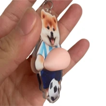 3D Sticker 1pc 3D Corgi Keychain, Multifunctional Decorative Clip Funny Gag Gift - Royal Blue - View 7