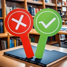 1pc Right Or Wrong Handheld Sign, Student Classroom Debate Correct Or Incorrect Card, Raised Hand Card - Multicolor - View 5