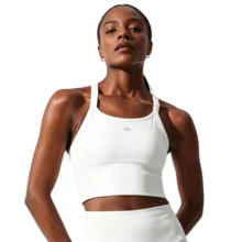 ALO Yoga Women's Sports Vest, Slim Fit Yoga Wear, Tennis Apparel, Running & Fitness Top, White - 查看 4